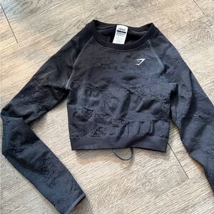 Gymshark Black Long Sleeve Crop Top